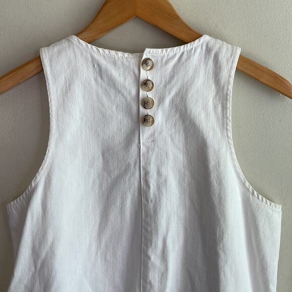 J.Crew Denim Shift Dress in White - Picture 7 of 12